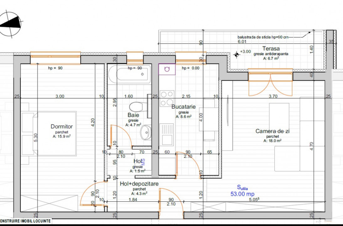 POZITIE EXCELENTA, 2 CAMERE, BUCATARIE INCHISA, COMISION 0%