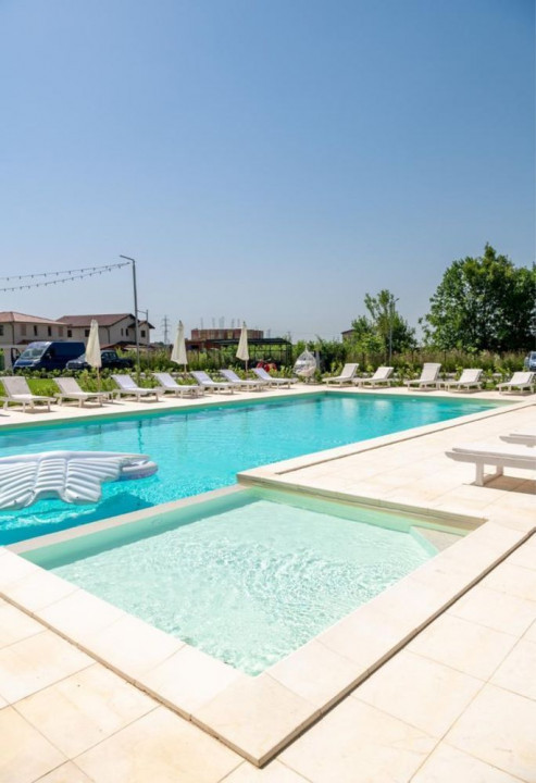 3 camere, complet mobilat, bloc nou cu piscina