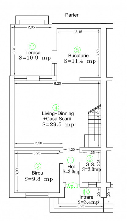 Serena 1, Teren Generos, Canalizare
