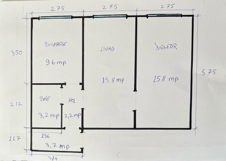 Apartament cu 2 camere in spate la Stadion, et 3