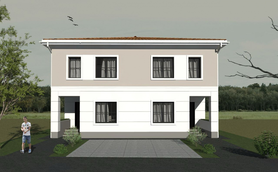 Jumatate de duplex, 4 camere in cartier nou Sacalaz 