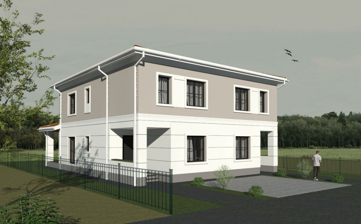 Jumatate de duplex, 4 camere in cartier nou Sacalaz 