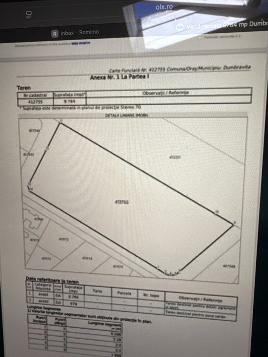 Parcela de vanzare , 9764 mp
