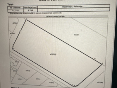 Parcela de vanzare , 9764 mp