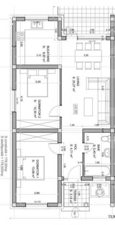 DUPLEX CU 3 CAMERE, TOATE UTILITATILE, NOUL LIDL