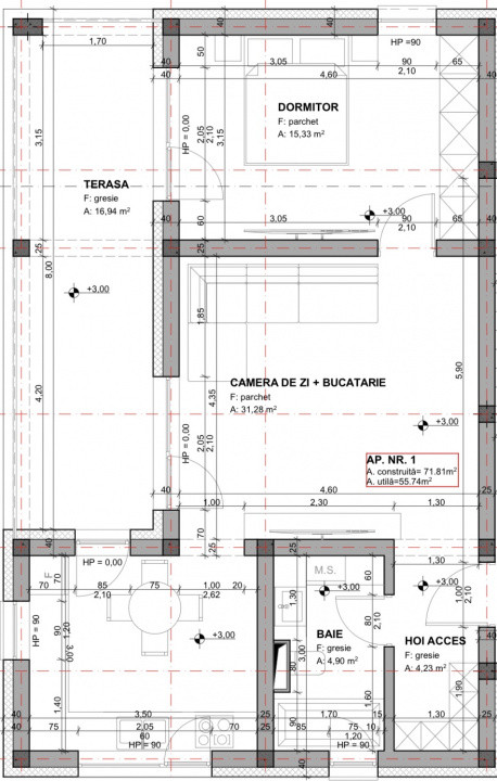 De Neratat, 3 Camere, Comision 0%