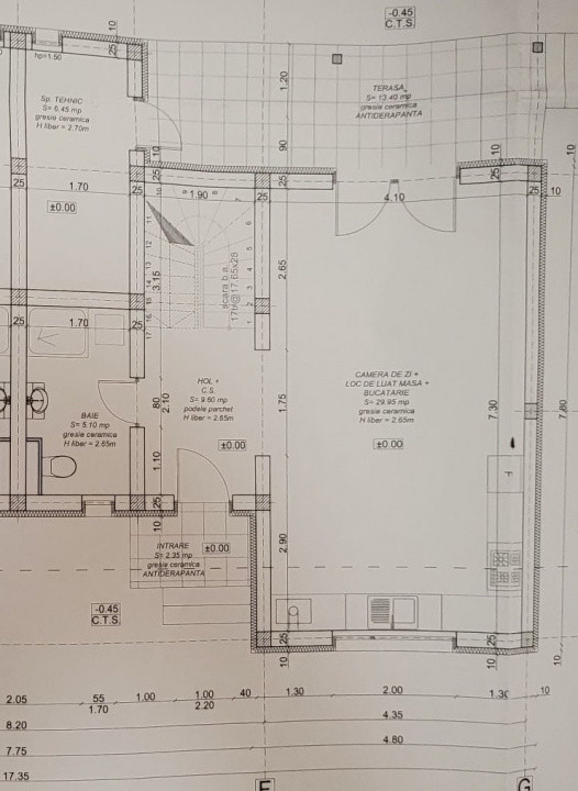 3 CAMERE, DESPARTIT PRIN C.T , SUPRAFATA GENEROASA
