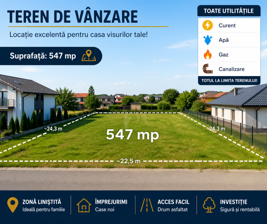 TEREN DUPLEX, TOATE UTILITATILE , COMISION 0%