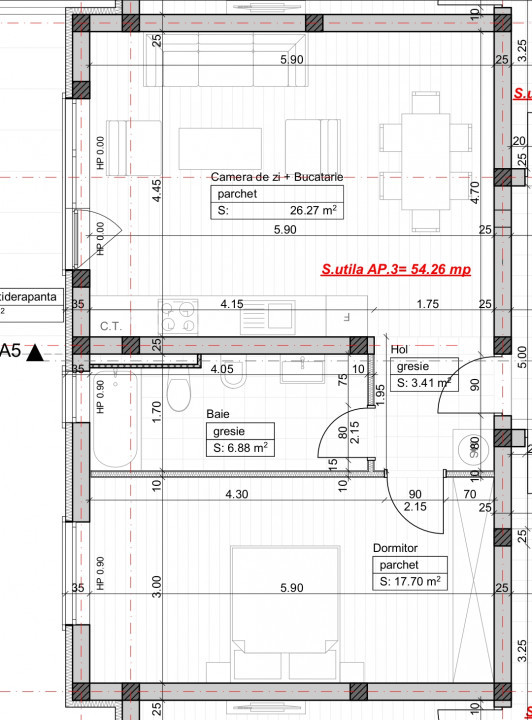 Apartamente cu 2 camere la 1100 euro/m2 stadiu proiect.